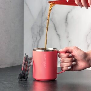 Coral travel coffee mug by reduce